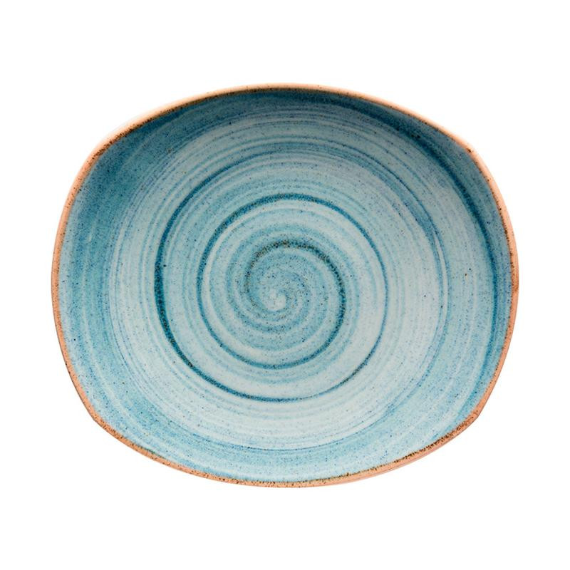 Plato plano Artisan azul elaborado exclusivo de lujo 29.6 cm CORONA PP1604722912