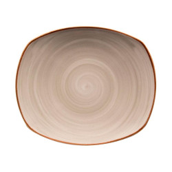 Plato plano Artisan gris elaborado exclusivo de lujo 25.4 cm CORONA PP1607722612