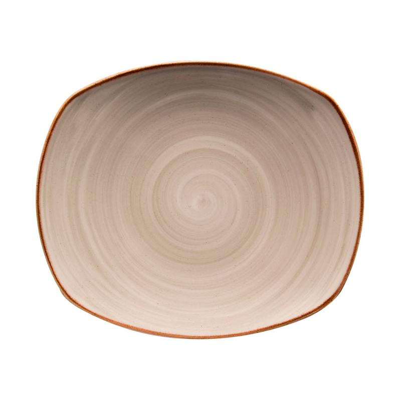 Plato plano Artisan gris elaborado exclusivo de lujo 25.4 cm CORONA PP1607722612