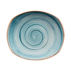 Plato plano Artisan azul elaborado exclusivo de lujo 25.4 cm CORONA PP1604722612