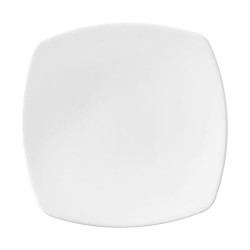 Plato plano Actualite cuadrado blanco acabado exclusivo 24.4 cm CORONA PA1101912424