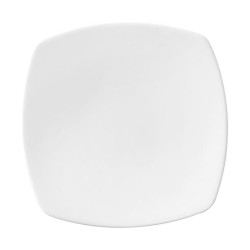 Plato plano Actualite cuadrado blanco acabado exclusivo 20.5 cm CORONA PA1101912024