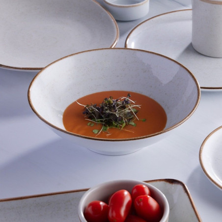 Bowl Artisan porcelana beige estilo artesanal 1005.5 ml CORONA PA1605923324