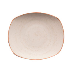 Plato pando Artisan beige borde dorado 29.6 cm CORONA PP1605722912
