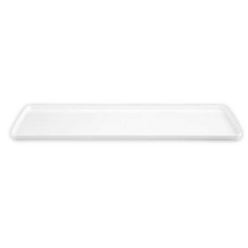 Bandeja Rectangular Lisa de Melamina de 19.5 x 7 Pulgadas, Color Blanco MASTER CHEF B598