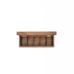 Caja de Madera para Sobres de Te de 14.75 x 4.37 x 3.75 Pulgadas IRONWOOD 28227 2