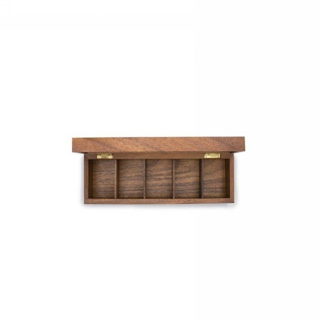 Caja de Madera para Sobres de Te de 14.75 x 4.37 x 3.75 Pulgadas IRONWOOD 28227