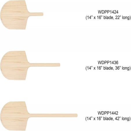 Pala de Madera para Pizza de 18 x 18 Pulgadas con Manija de 42 Pulgadas de Largo THUNDER WDPP1842