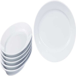 Plato Ovalado de Color Blanco de 10 x 7 Pulgadas MASTER CHEF B015 2