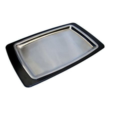 Plato Rectangular de Acero Inoxidable de 11x 7-1/8 Pulgadas MASTER CHEF SSP-11