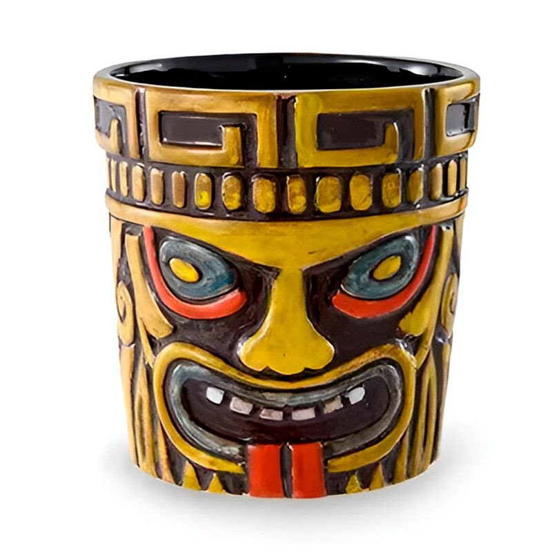Vaso Tiki de Ceramica Romulus 490 ml - Diseno Tribal MASTER CHEF TIKI0068