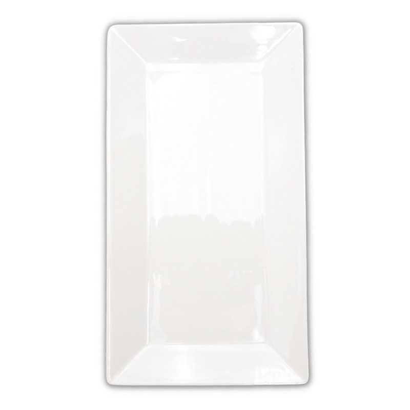 Plato Rectangular de Ceramica de Borde Delgado de 23.5 x 15 Centimetros TIPS CT759
