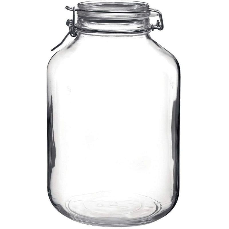 Frasco de Vidrio Transparente con Abrazadera 450 ml TIPS A-175-1-06