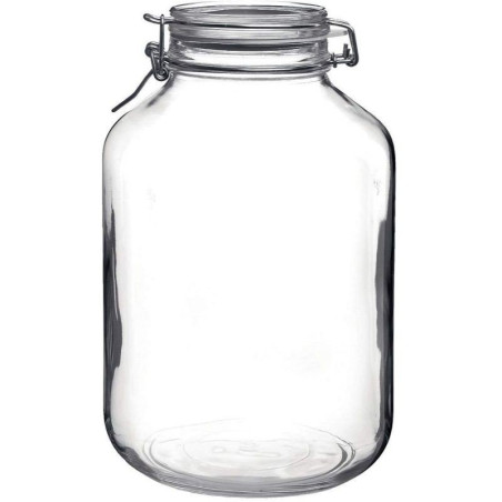 Frasco de Vidrio Transparente con Abrazadera 450 ml TIPS A-175-1-06