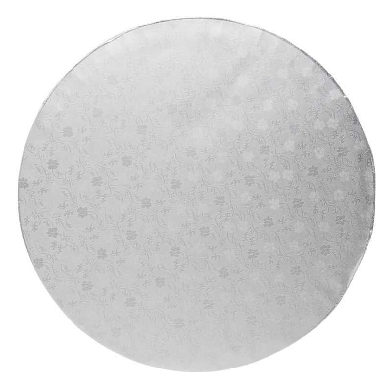Base Redonda Lisa de 40 Centimetros de Color Plateada TIPS DGD077S