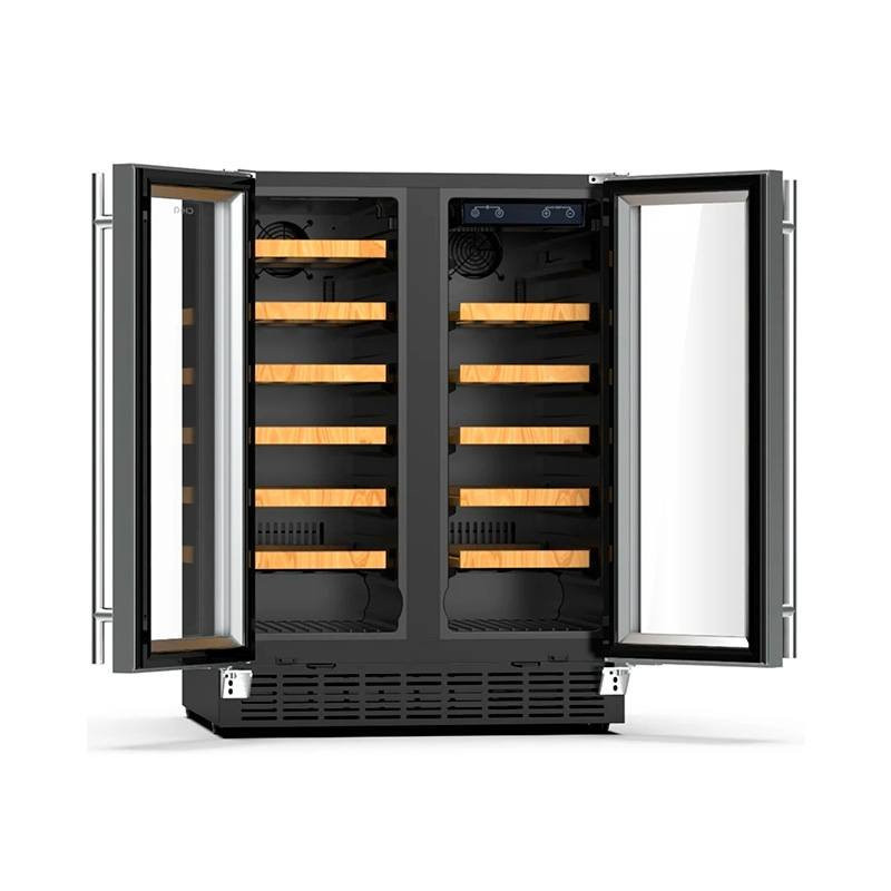 Cava para Vino de 2 Puertas de Vidrio con Marco de Acero para 40 Botellas CHIQ CQRW40Y1AMD1B7V