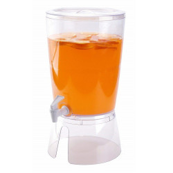 Dispensador Redondo de Bebidas de Plastico con Base de 8 Litros TIPS E-127