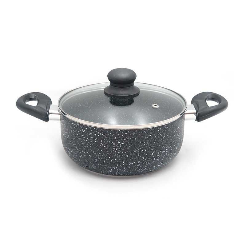Olla con Agarradera con Tapa de Vidrio de 20 Centimetros TIPS WZG-015-1