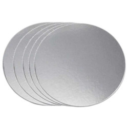 Disco Redondo Plateado de 8 Pulgadas, Paquete de 5 Unidades TIPS E-079/HJ