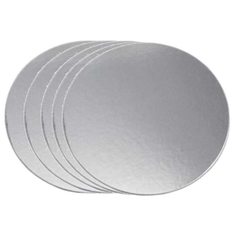 Disco Redondo Plateado de 8 Pulgadas, Paquete de 5 Unidades TIPS E-079/HJ