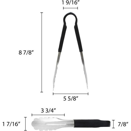Pinza de Acero Inoxidable de 9 Pulgadas de Color Negro THUNDER SLTG810K