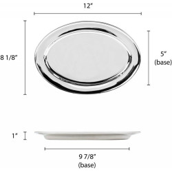 Platon Ovalado de Acero Inoxidable de 12 Pulgadas THUNDER SLOP012 2