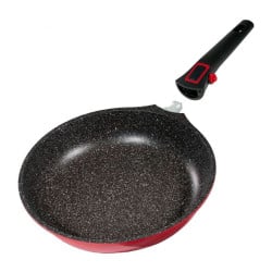 Sarten de Manija Desarmable de 24 Centimetros de Color Rojo STONELINE 19980