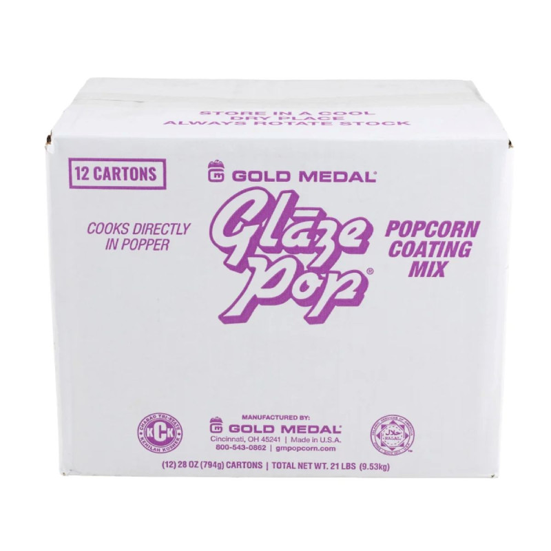 Glaze Pop Caramelo para Palomitas de Maiz Caja con 22.7 Kilogramos GOLD MEDAL 2533