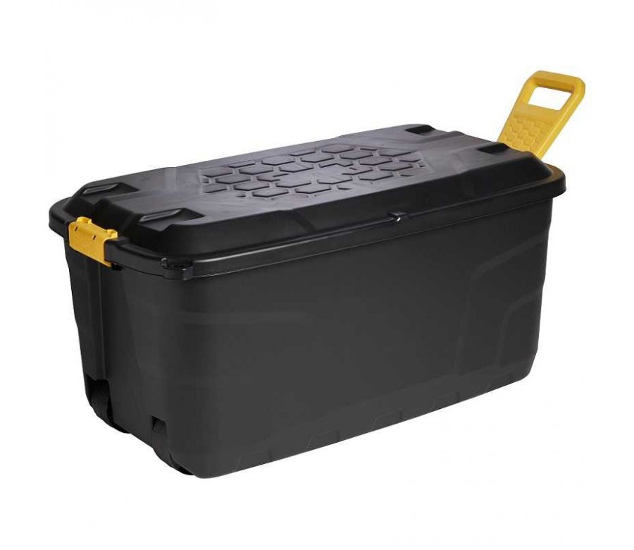 Pack de caja de almacenaje con tapa de 28 cm hechas de tela de color negro  Vida XL 325188