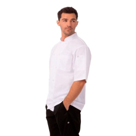 Gabacha para Chef Montreal Talla (L) de Color Blanco CHEF WORKS JLCV-WHT-L