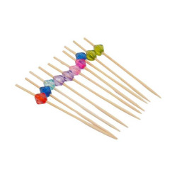 Pincho de Bambu de Diamante de Colores Surtidos de 9 Centimetros, Paquete de 50 Unidades TIPS ARK25-51 2