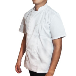 Gabacha Blanca, Manga Corta Talla M CHECKEDOUT CU104D0200E1-M 2