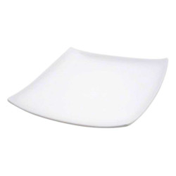 Plato Cuadrado de Melamina de 20.4 x 3.2 Centimetros de Color Blanco MASTER CHEF B044