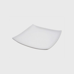 Plato Cuadrado de Melamina de 25 x 4 Centimetros de Color Blanco MASTER CHEF B045 2