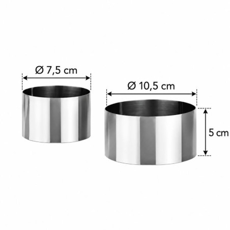 Aro Redondo de Acero Inoxidable para Emplatar, Set de 2 Unidades TESCOMA 428720