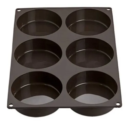 Molde para Pan de Hamburguesa de 10 Centimetros con 6 Cavidades LURCH 00085081
