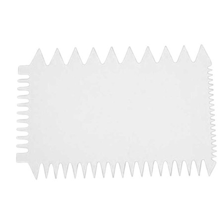 Rasqueta Plastica con 4 Estilos de Puntas, Color Blanco MASTER CHEF 0760878