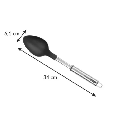 Cuchara Solida de Nylon con Mango de Acero inoxidable de 34 Centimetros TESCOMA 428299