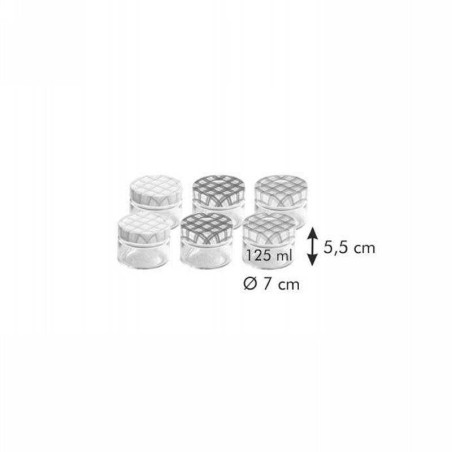 Frasco para Conserva Della Casa de 125 Mililitros, Set de 6 Unidades TESCOMA 895110