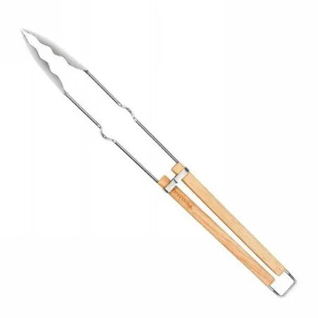 Pinza para BBQ de Acero Inoxidable con Mango de Madera de 46  Centimetros TESCOMA 707412