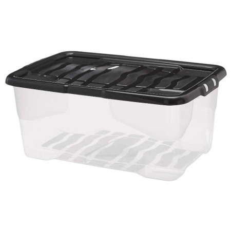 Caja Translucida para Almacenamiento de Multiusos de 42 Litros STRATA XW202-CLR/BLK-EX