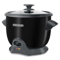 Olla Arrocera Antiadherente con Vaponera de 10 Tazas de Color Negro BLACK & DECKER RC620B