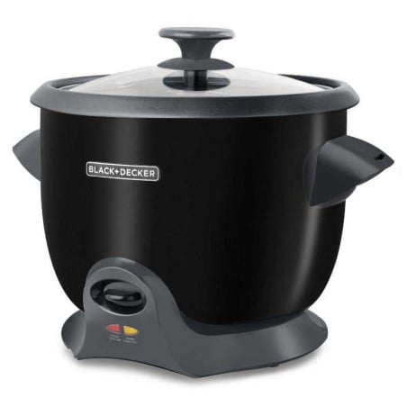 Olla Arrocera Antiadherente con Vaponera de 10 Tazas de Color Negro BLACK & DECKER RC620B