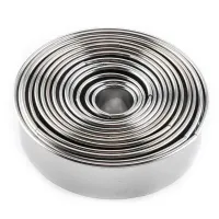 Cortadores Redondos de Acero Inoxidable para Galletas, Set de 12 Piezas MASTER CHEF 0760863