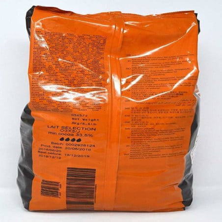 Botones de Cobertura de Chocolate con Leche Belga, 1000 Gramos PURATOS 4011245