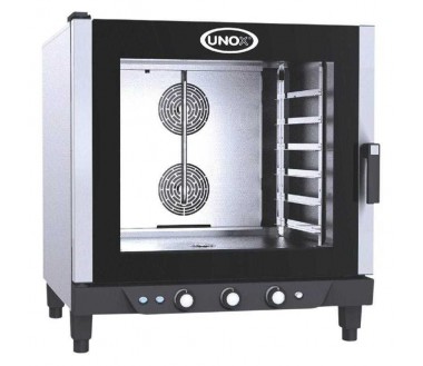 Horno de Conveccion Bakerlux a Gas con Control de Humedad con Bandejas de 66 x 46 UNOX XB613G-AL