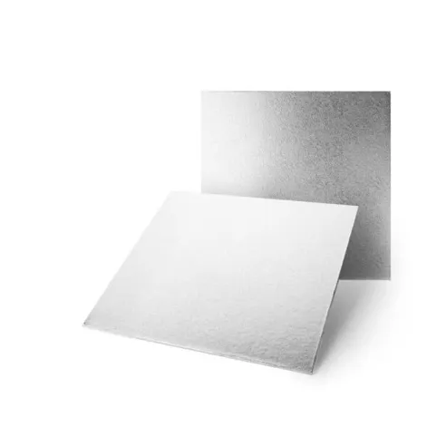 Base de Carton Cuadrada Plateada de 14 Pulgadas, 1 Unidad MASTER CHEF 0761836