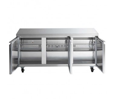 Mesa Undercounter Refrigerada 3 Puertas de Acero Inoxidable 72 Pulgadas U-STAR UUC-72R-E-HC