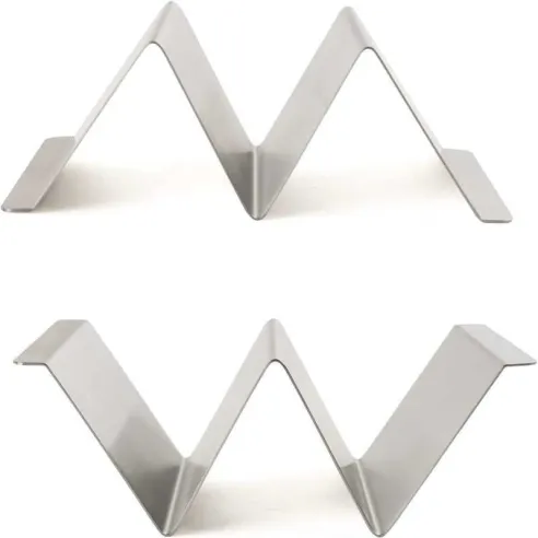 Rack para Taco de 2 Divisiones con Base de Acero Inoxidable KING METAL MTRSB2