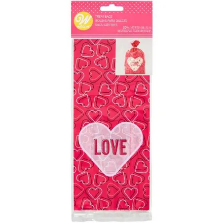 Bolsa para Golosinas de Corazones Love de 20 Unidades wilton 1912-0-0445